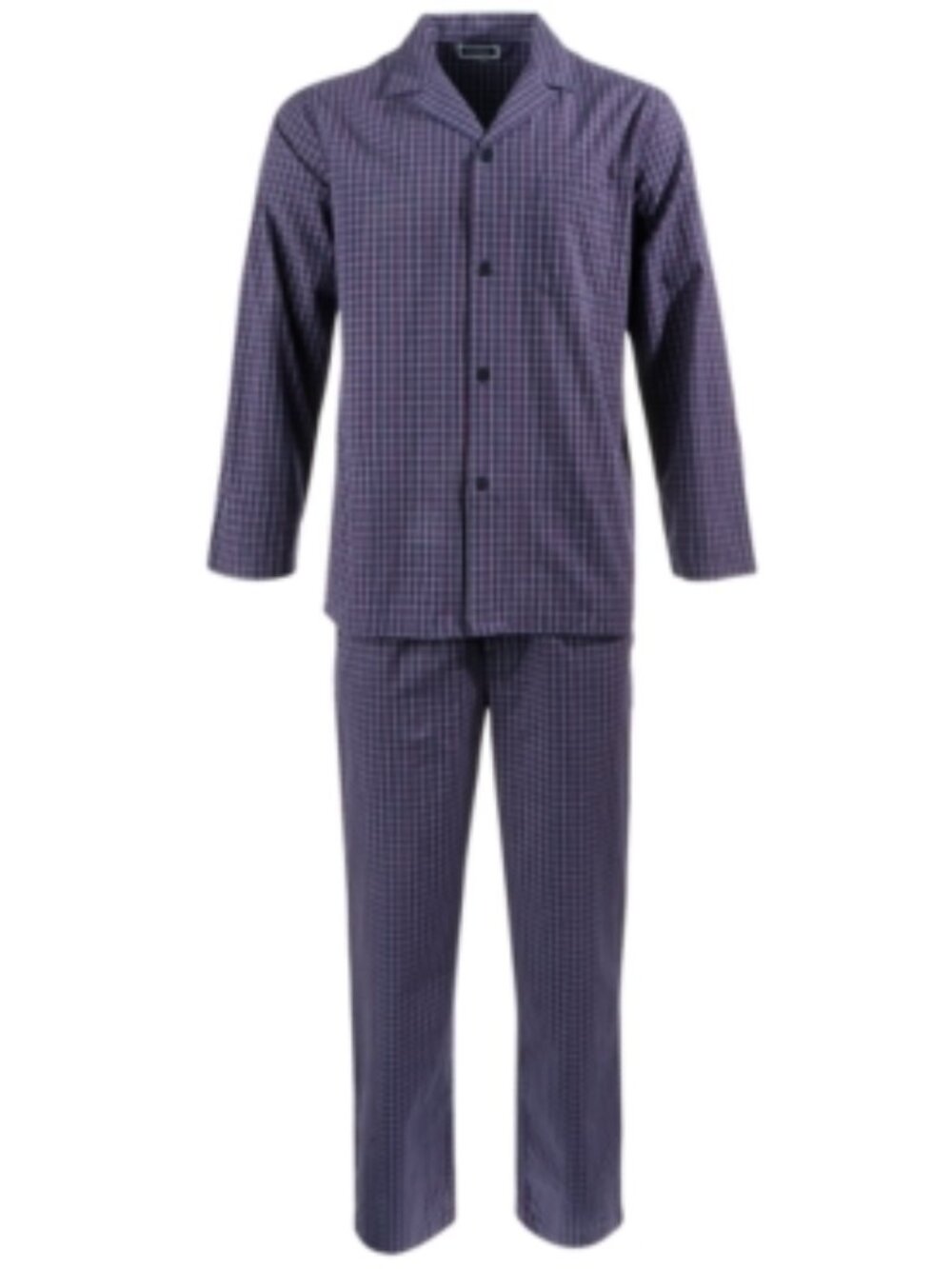 Club Room Men's 2-Pc. Solid Oxford Pajama Set Navy Red NWT